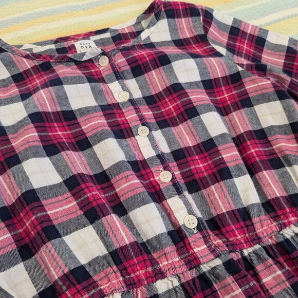⭐ GAP Flannel henley dress size 5 - Picture 2 of 11